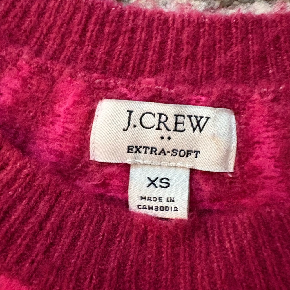 J. Crew pink extra soft knit sweater size XS - Picture 6 of 7